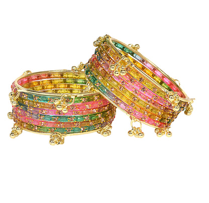 Swara Creations Kashmiri Ghungroo Raindrop Bangles SKU(417)