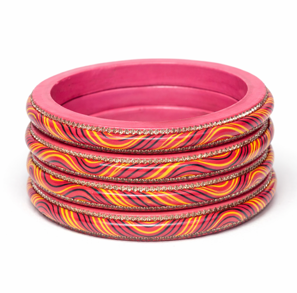 Swara Creations Lac | Lah | Lakh bangle/Kada set SKU (408)