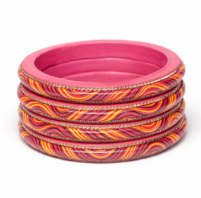 Swara Creations Lac | Lah | Lakh bangle/Kada set SKU (408)