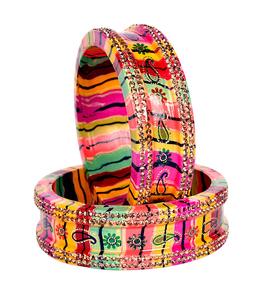 Swara Creations Lac Lakh bangle set for women | Lahthi | Lehthi set Rajasthani Bangles (Sku288)