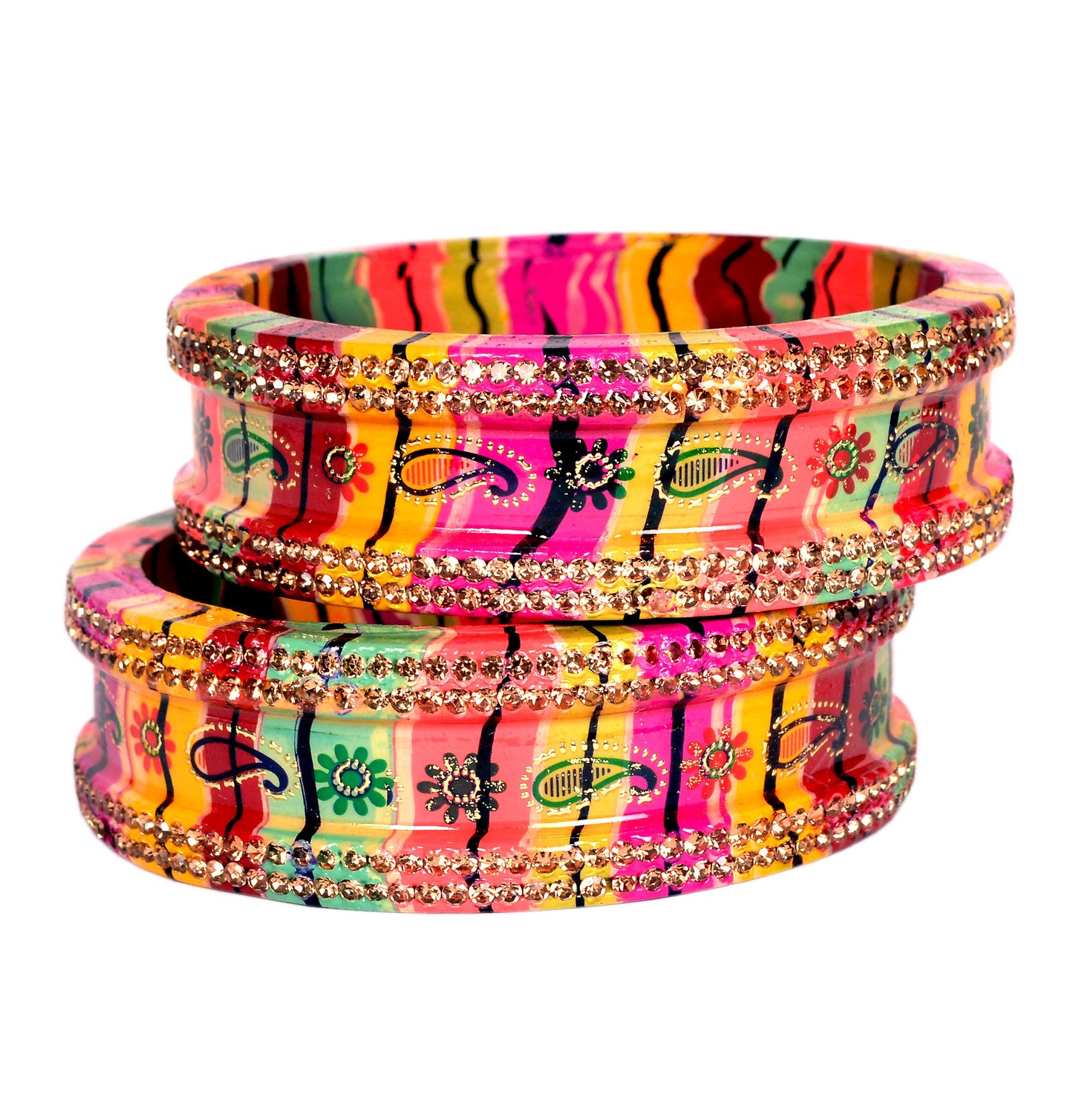 Swara Creations Lac Lakh bangle set for women | Lahthi | Lehthi set Rajasthani Bangles (Sku288)