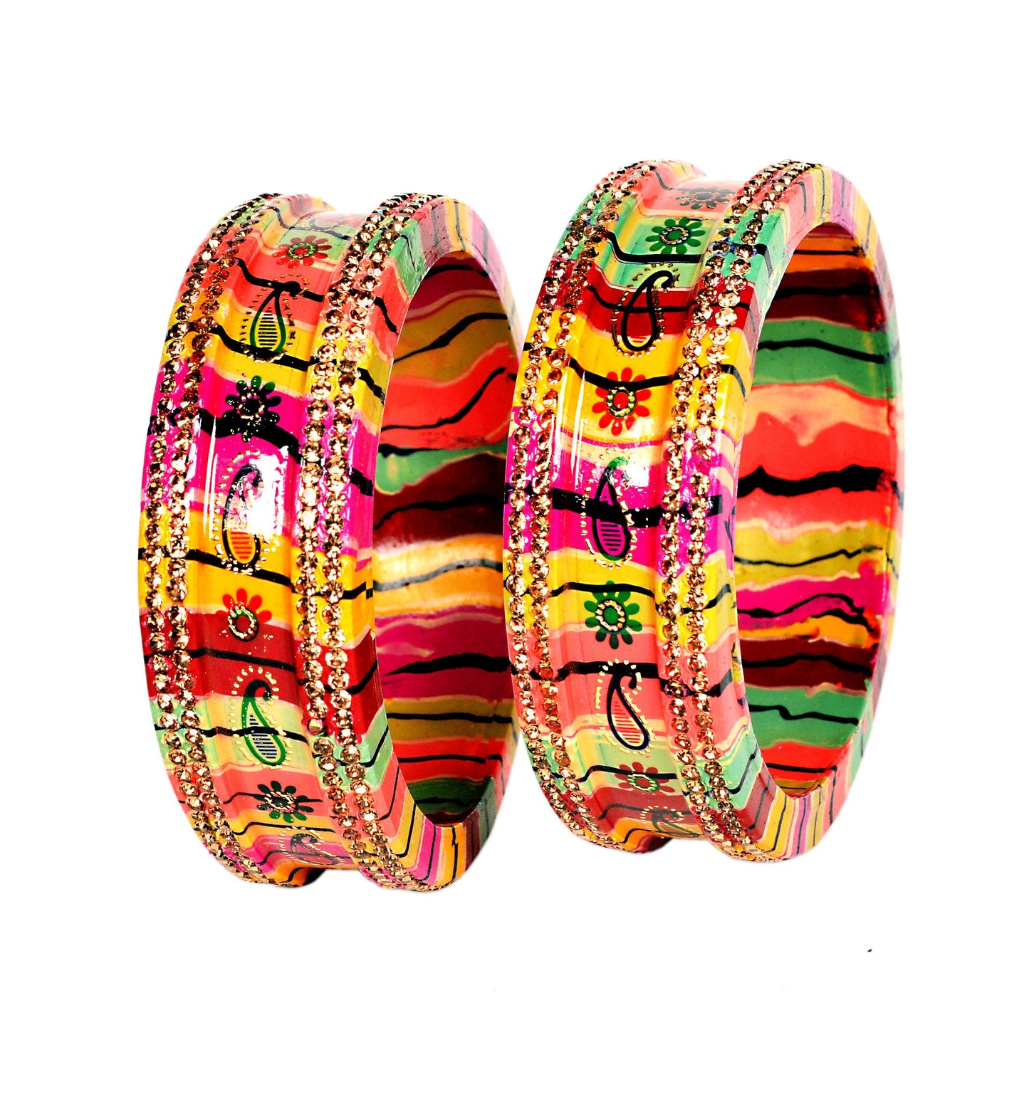 Swara Creations Lac Lakh bangle set for women | Lahthi | Lehthi set Rajasthani Bangles (Sku288)