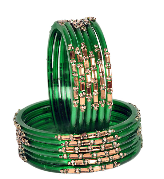 Swara Creations Shiny & Smooth Glass Bangles for Women (SKU293)