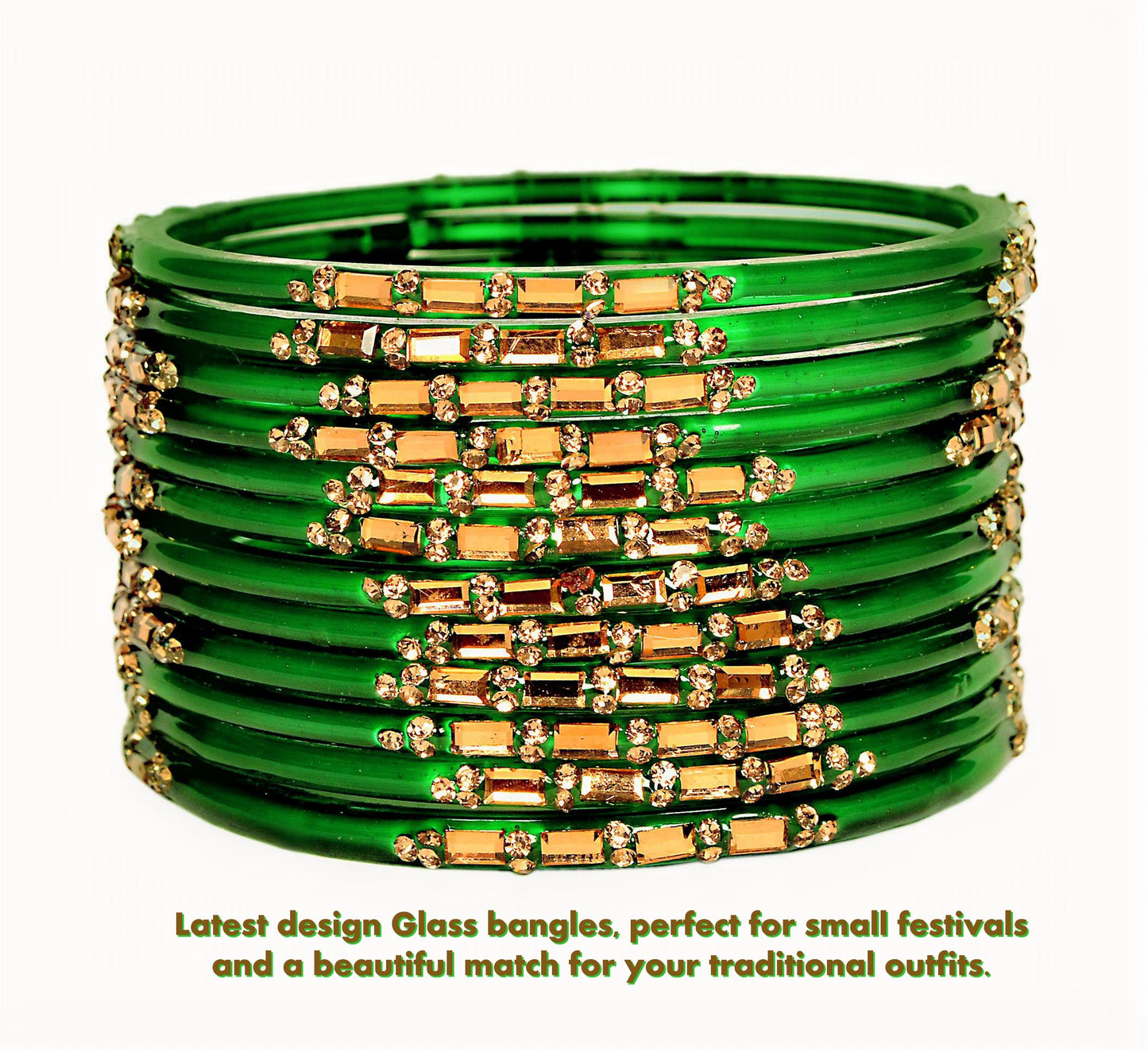 Swara Creations Shiny & Smooth Glass Bangles for Women (SKU293)