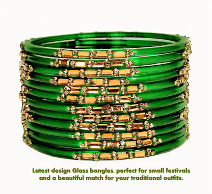 Swara Creations Shiny & Smooth Glass Bangles for Women (SKU293)