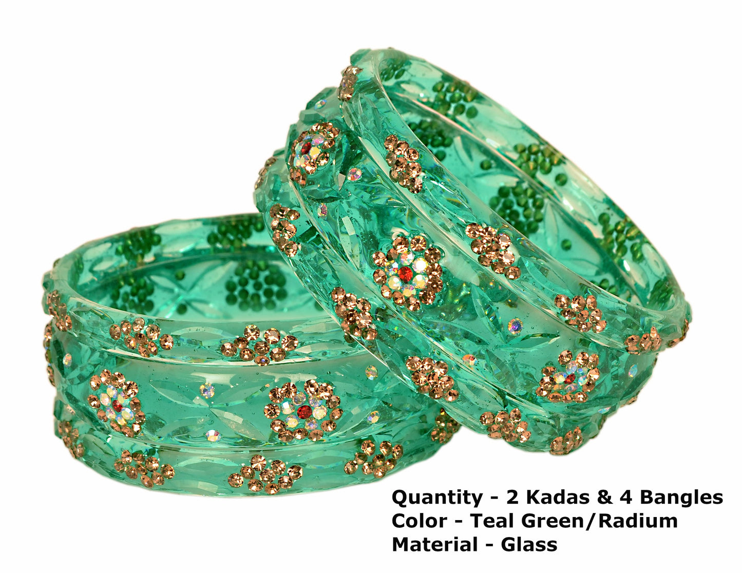 Swara Creations Glass Bangles set (6-Pcs)(SKU292)