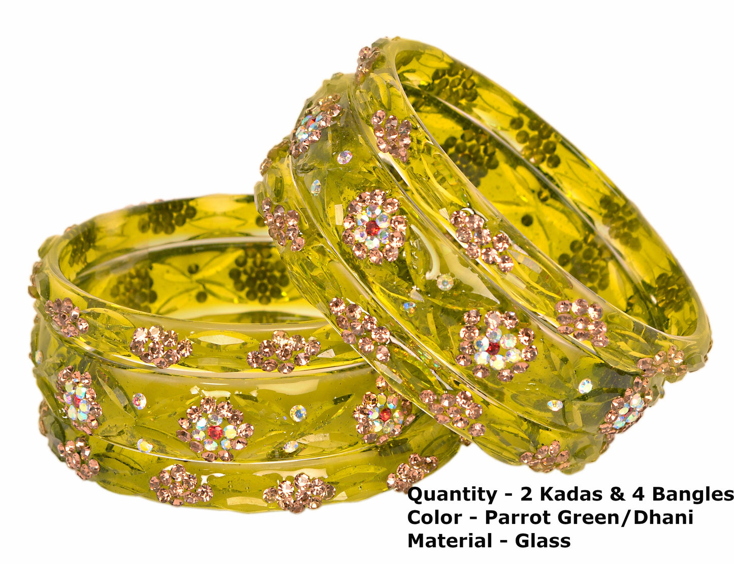 Swara Creations Glass Bangles set (6-Pcs)(SKU292)