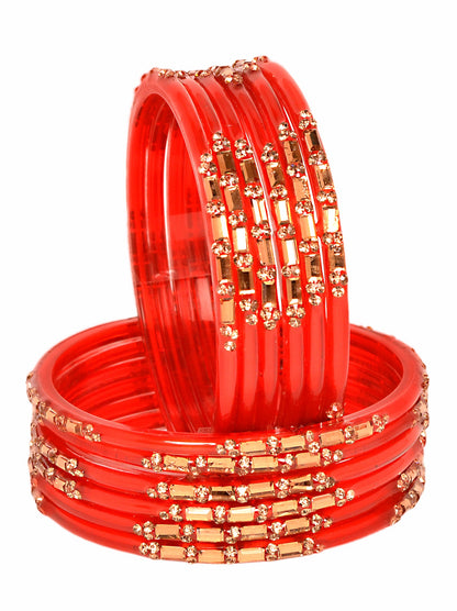 Swara Creations Shiny & Smooth Glass Bangles for Women (SKU293)