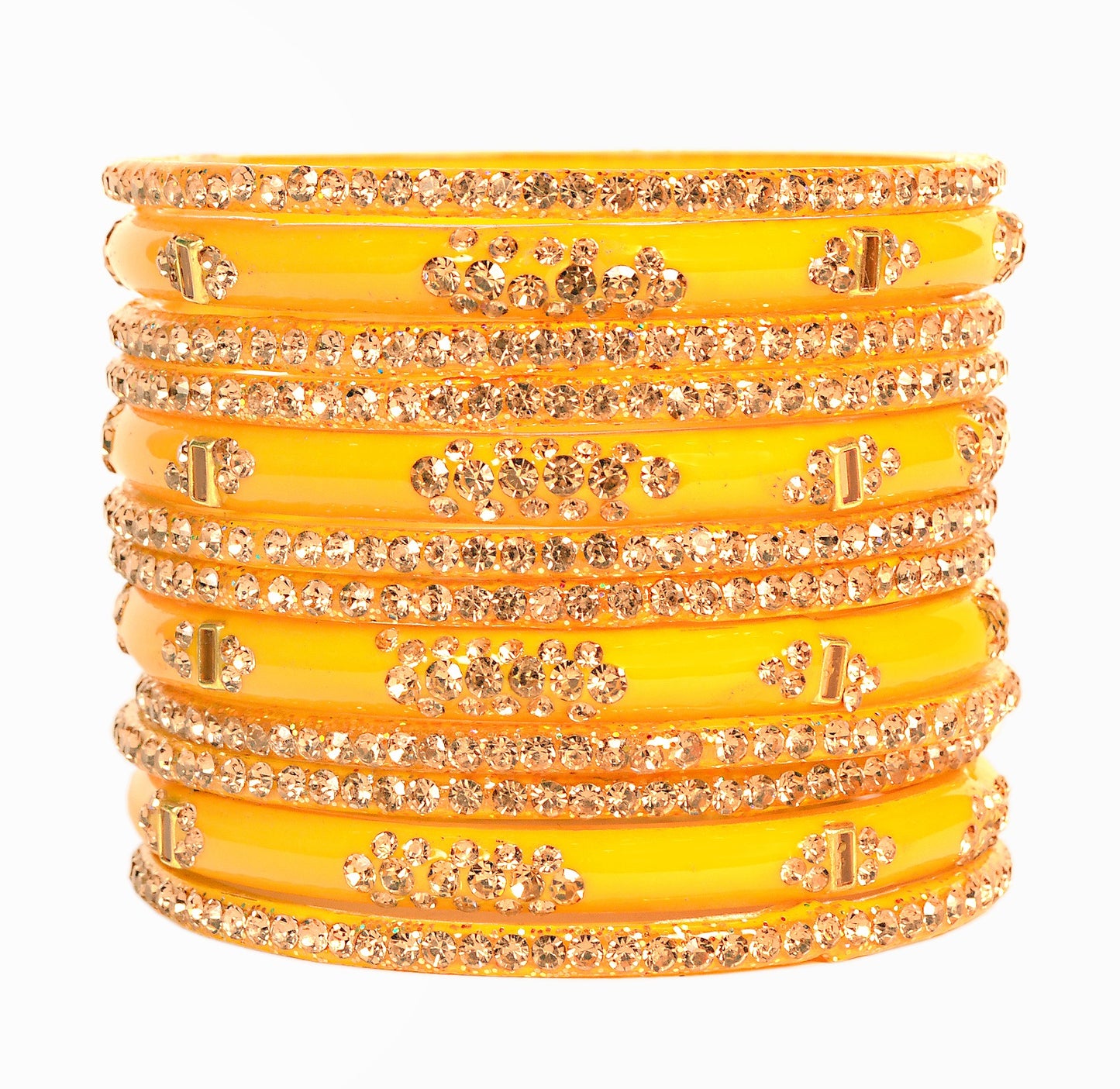 Zircon Multicolor  Glass Bangles Set(SKU276)