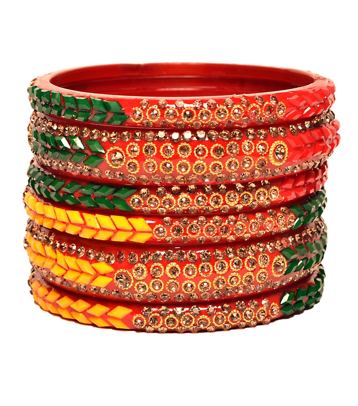 Swara Creations Glass Bangle Set for Women (Sku401)