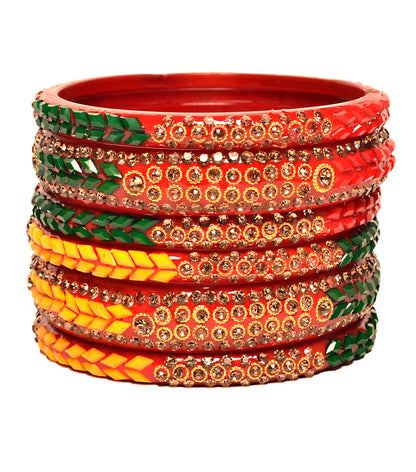 Swara Creations Glass Bangle Set for Women (Sku401)
