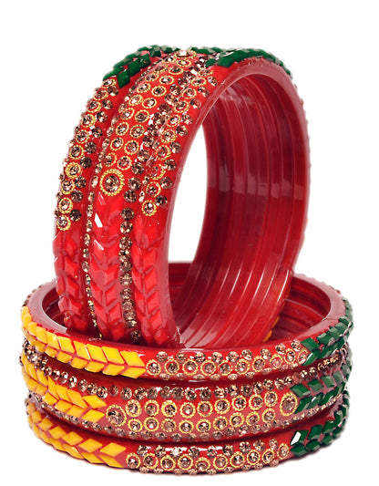 Swara Creations Glass Bangle Set for Women (Sku401)