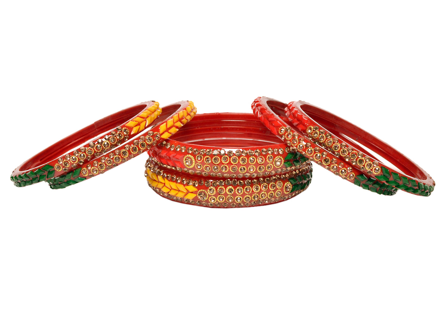 Swara Creations Glass Bangle Set for Women (Sku401)