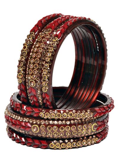 Swara Creations Glass Bangle Set for Women (Sku401)