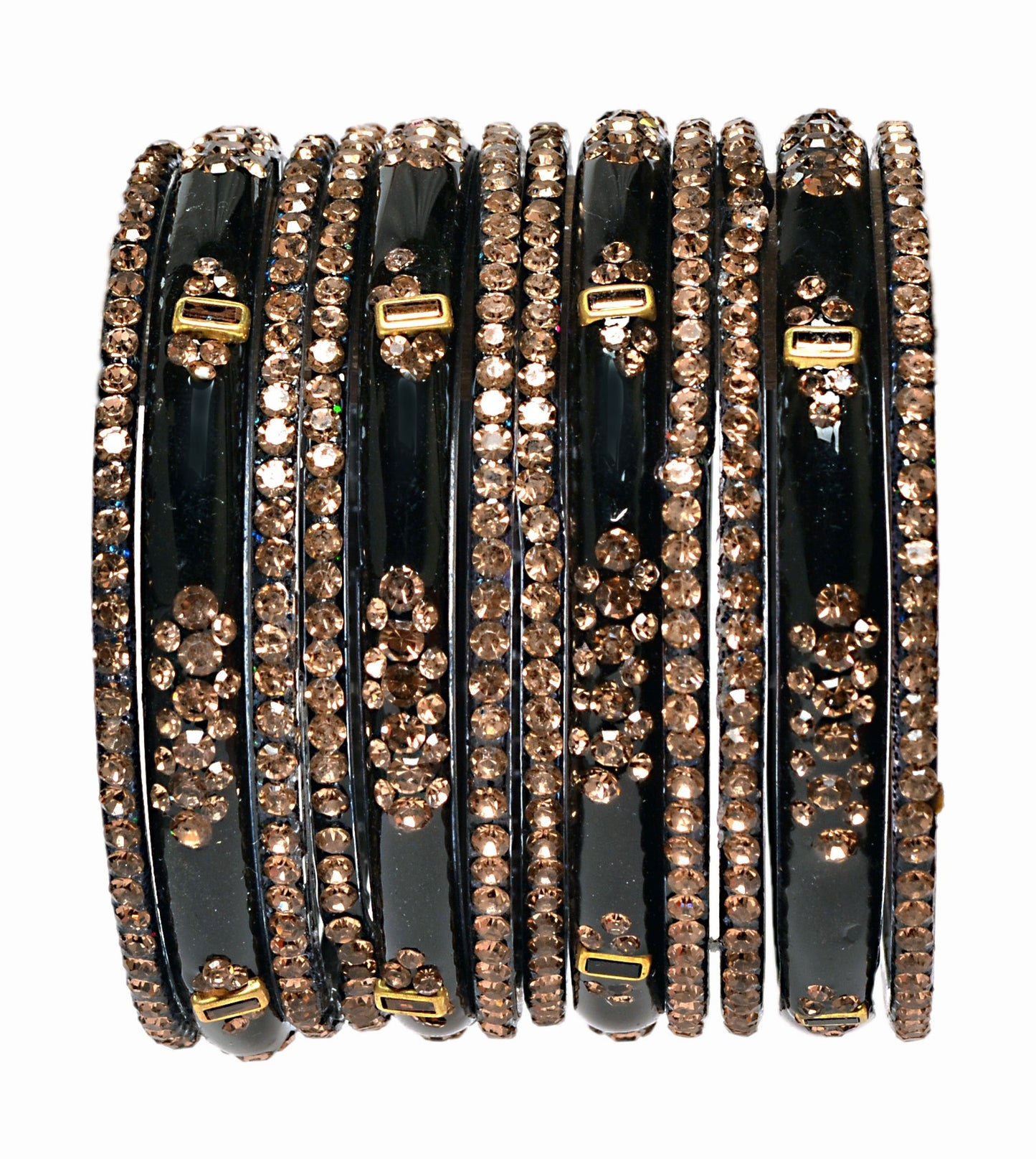 Zircon Multicolor  Glass Bangles Set(SKU276)