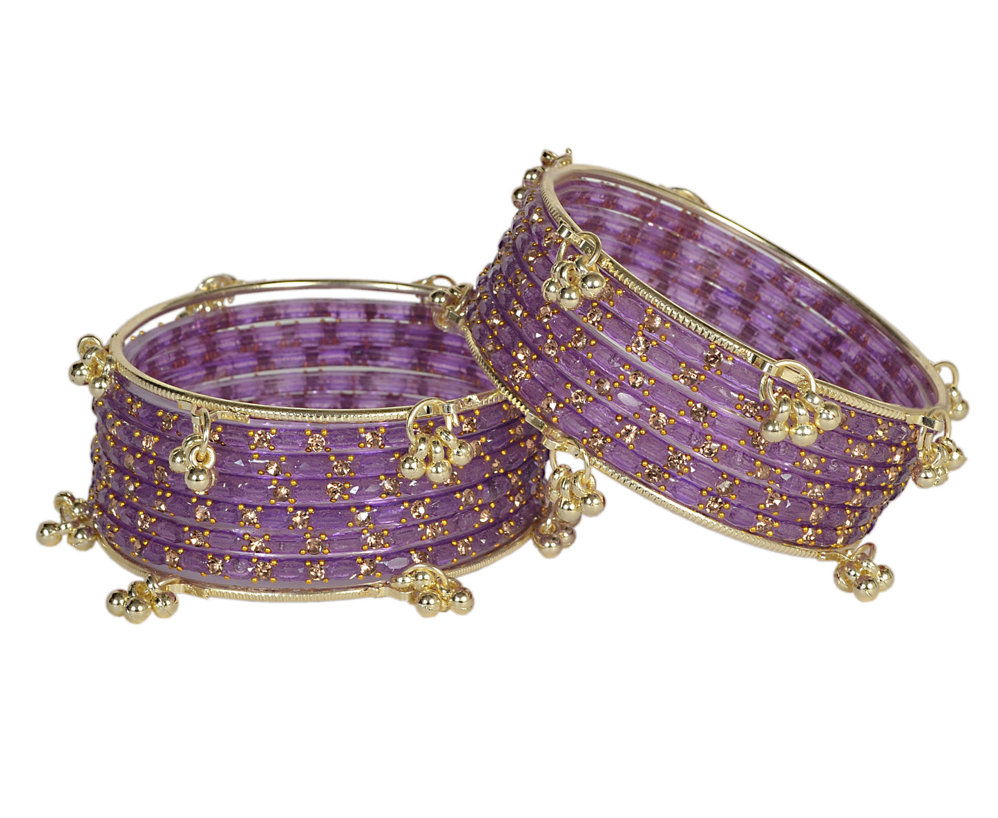 Swara Creations Kashmiri Ghungroo Raindrop Bangles SKU(417)
