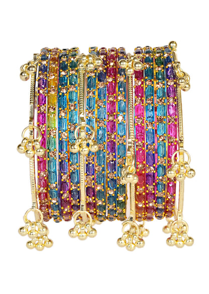Swara Creations Kashmiri Ghungroo Raindrop Bangles SKU(417)