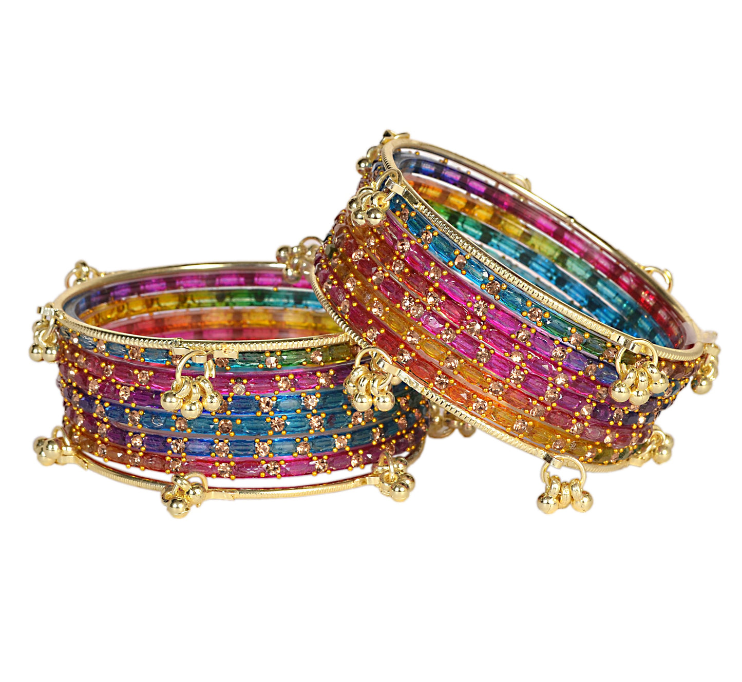 Swara Creations Kashmiri Ghungroo Raindrop Bangles SKU(417)