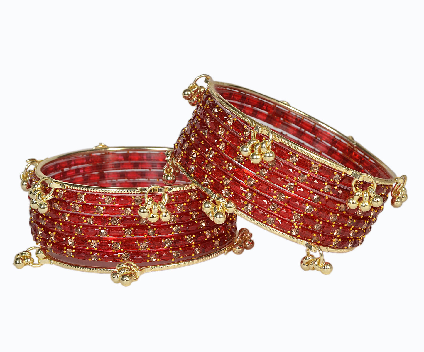 Swara Creations Kashmiri Ghungroo Raindrop Bangles SKU(417)
