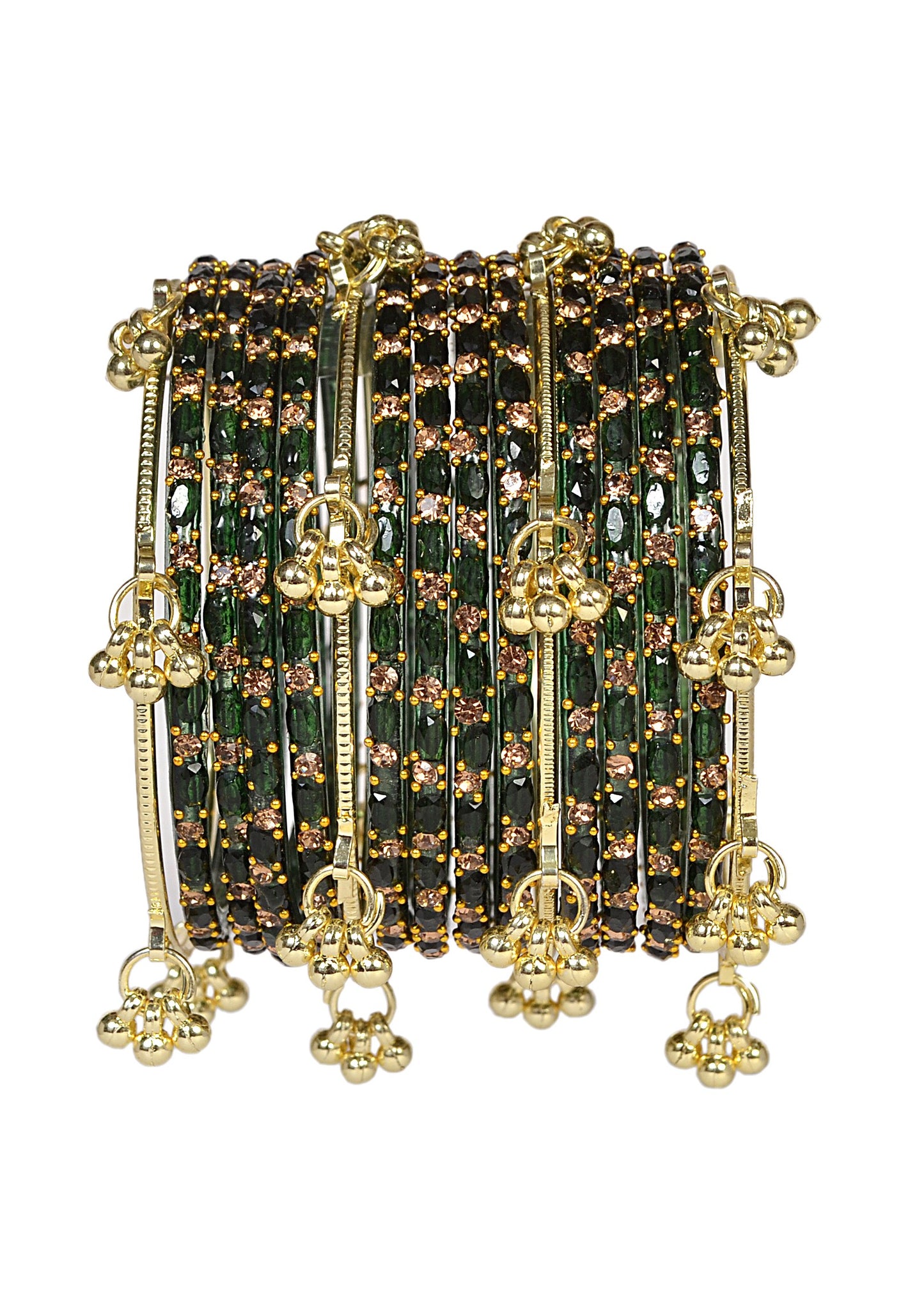 Swara Creations Kashmiri Ghungroo Raindrop Bangles SKU(417)