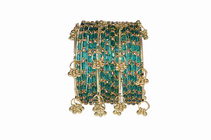 Swara Creations Kashmiri Ghungroo Raindrop Bangles SKU(417)