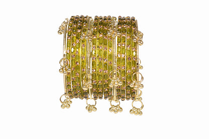 Swara Creations Kashmiri Ghungroo Raindrop Bangles SKU(417)