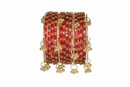 Swara Creations Kashmiri Ghungroo Raindrop Bangles SKU(417)