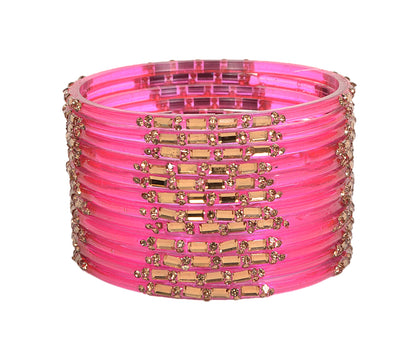 Swara Creations Shiny & Smooth Glass Bangles for Women (SKU293)