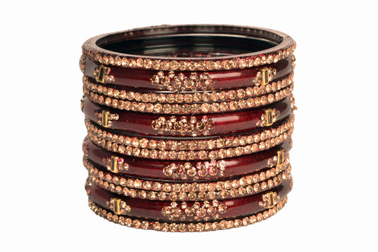 Swara Creations Green Mehrun Red Glass Bangles Set for Women | Zirconwork Bangles | Glass bangles for festivals & occasions, Traditional glass bangles (SKU276)