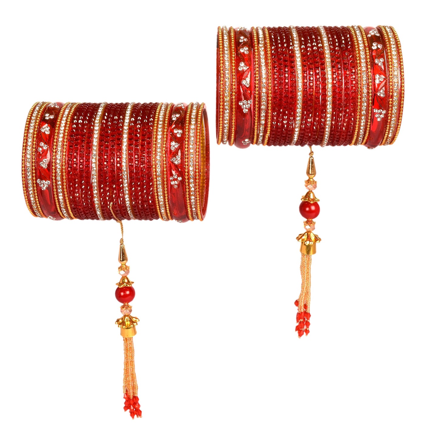 Latkan Multicolor Glass Bangle Set