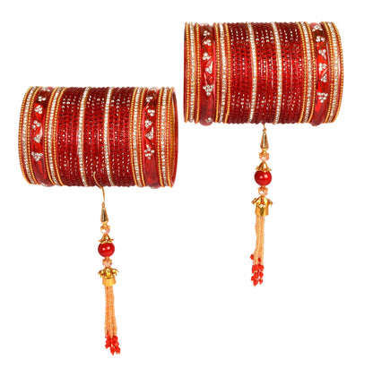 Latkan Multicolor Glass Bangle Set