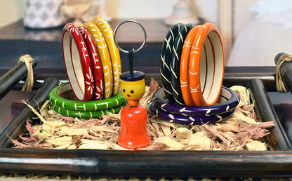 Traditional Handmade Wooden Bangle set