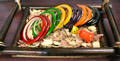 Traditional Handmade Wooden Bangle set