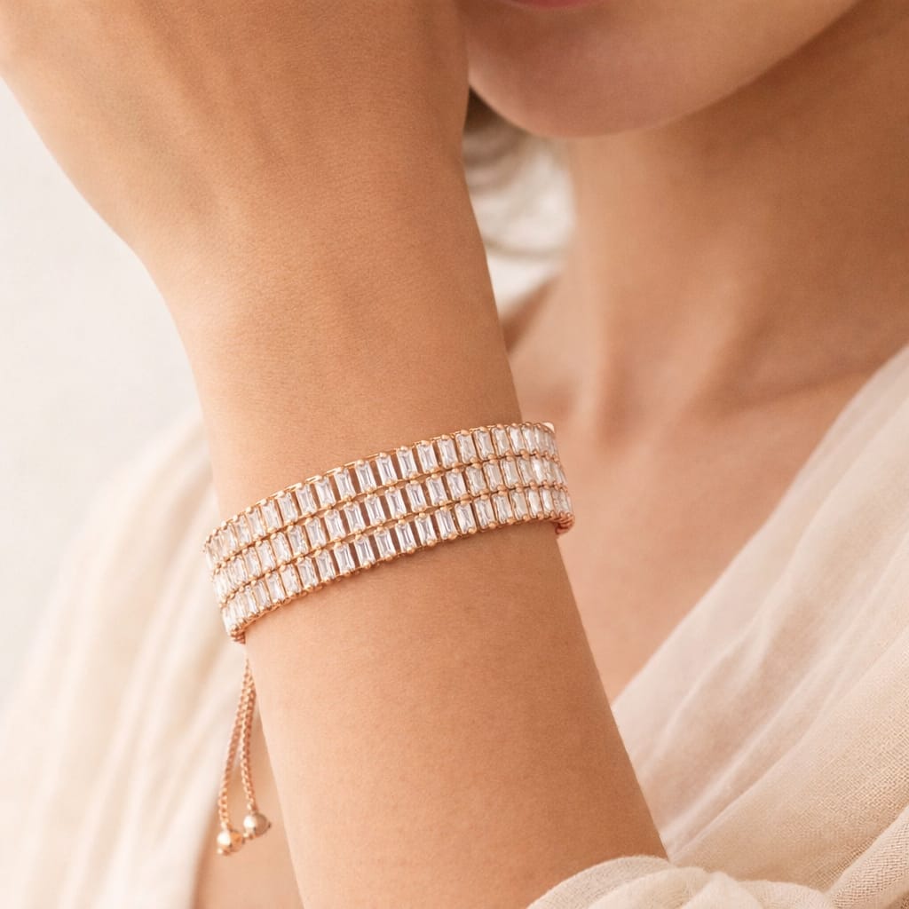Swara Creations Stylish American Diamond Bracelet SKU(418)