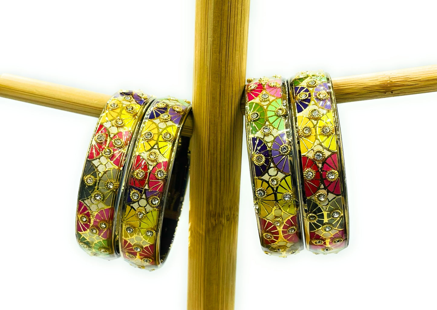 Swara Creations Traditional Bangles Set |Glass Kade (255)