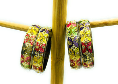 Swara Creations Traditional Bangles Set |Glass Kade (255)