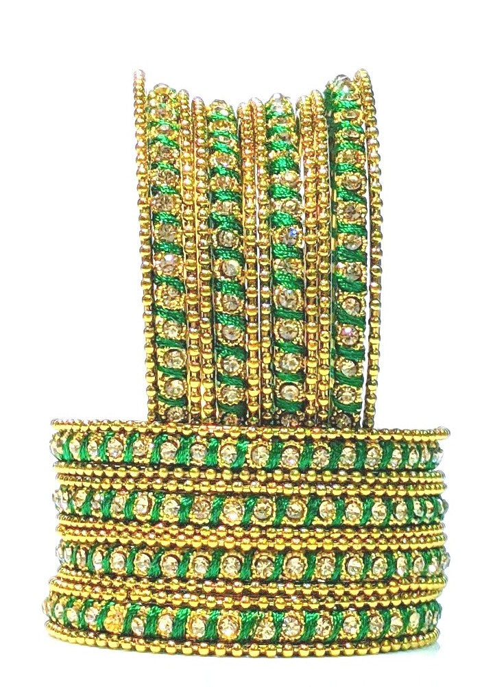 Stones Multicolor Metal Bangle Set