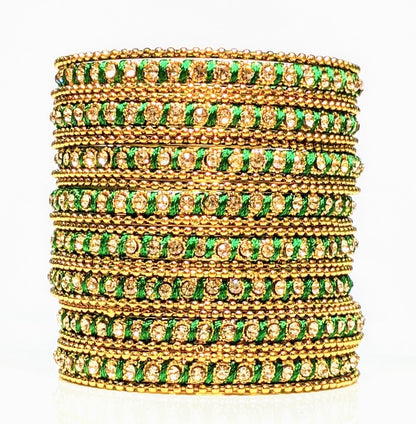 Stones Multicolor Metal Bangle Set