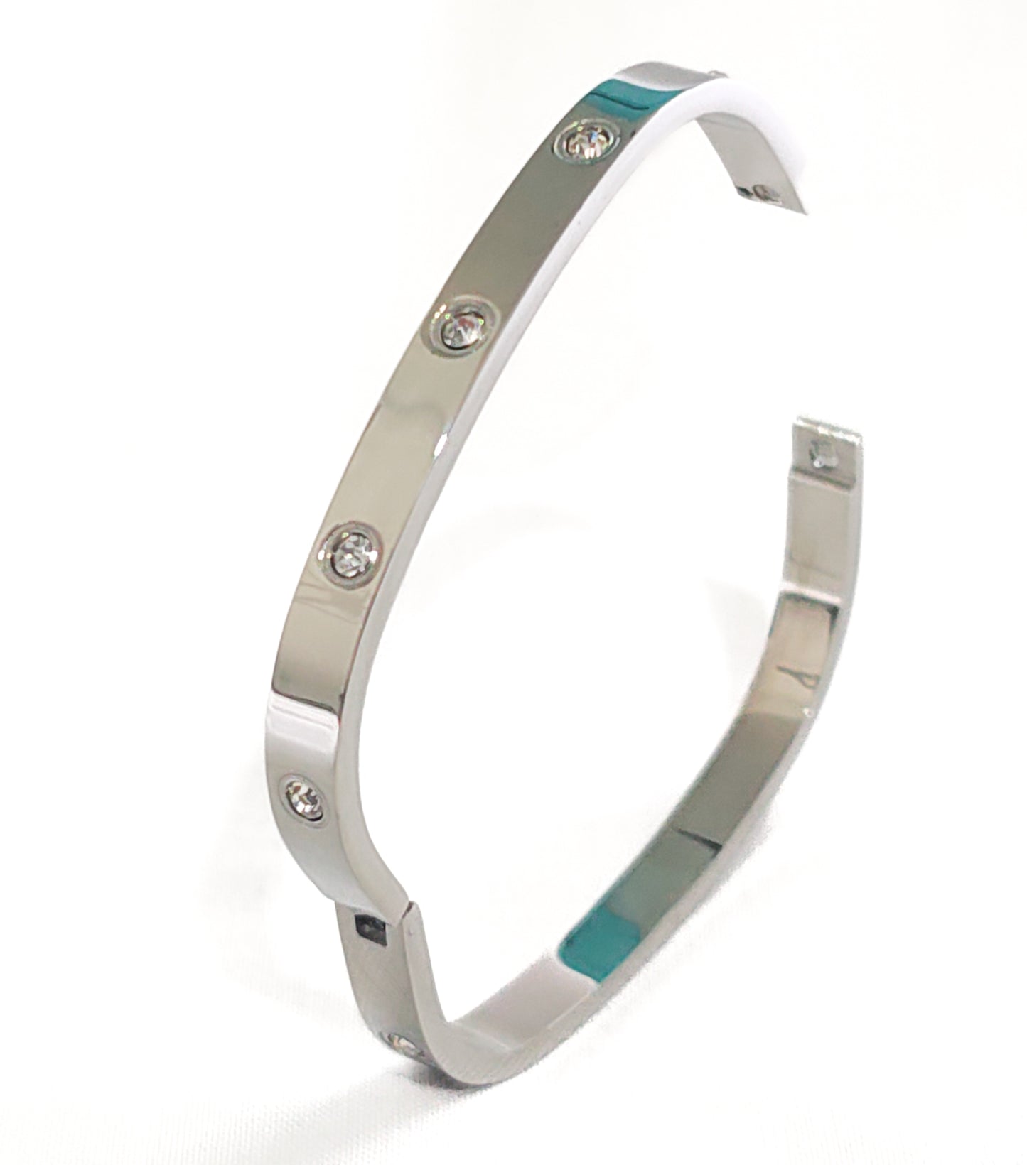 Stone Golden Metal  Bangle Bracelet Set