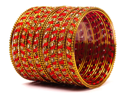 Stones Multicolor Metal Bangle Set