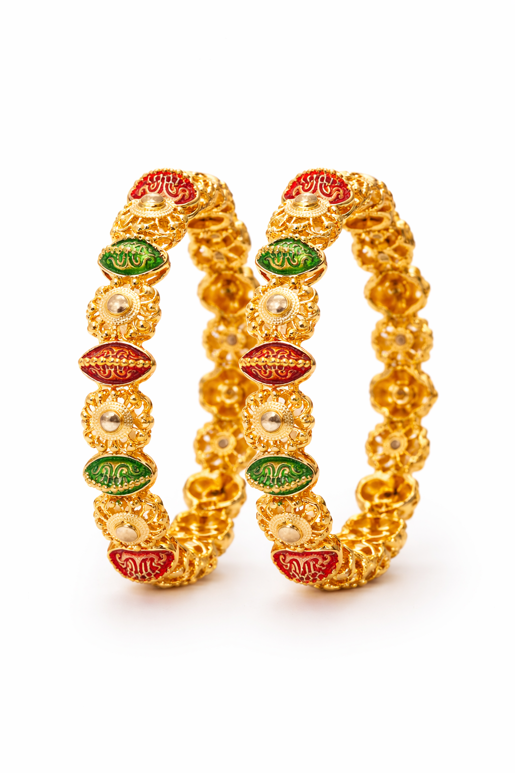 Swara Creations Gold Plated Latest Stylish Traditional Kada SKU 411