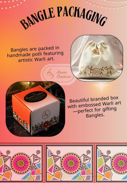 Crystal Glass Kada Bangle Set(SKU283)