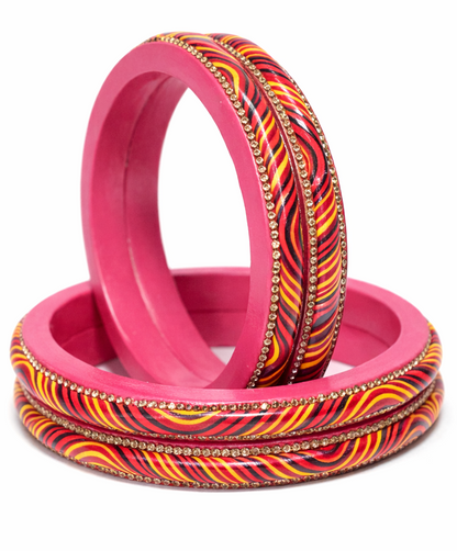 Swara Creations Lac | Lah | Lakh bangle/Kada set SKU (408)