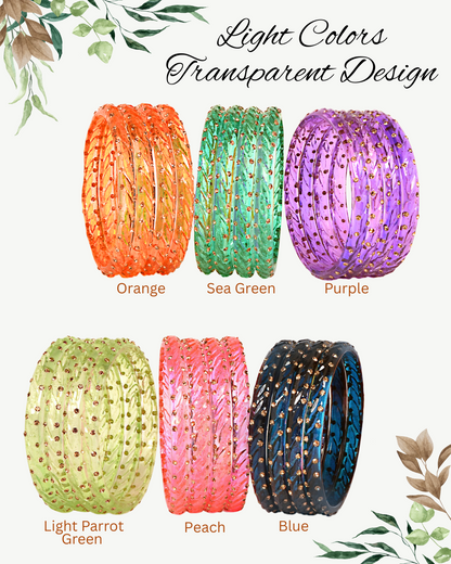 Swara Creations Crystal Bangles for Women/Raindrop Kada Set/Multicolor glossy finished bangles (SKU294)