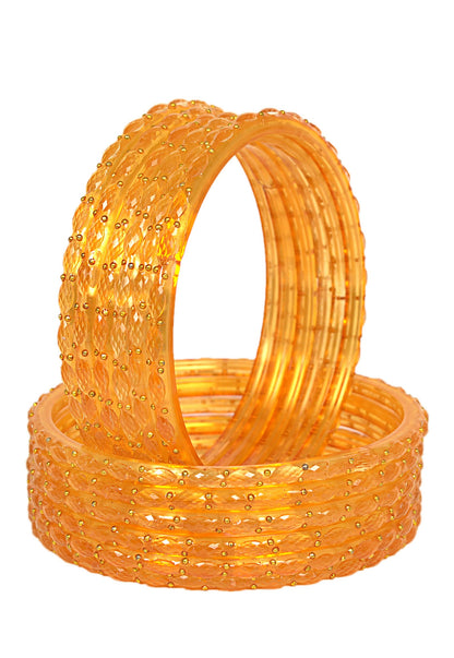 Plain Finish Multi  Glass Bangle Set(SKU280)