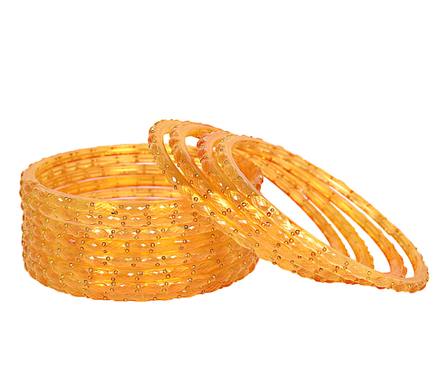 Plain Finish Multi  Glass Bangle Set(SKU280)