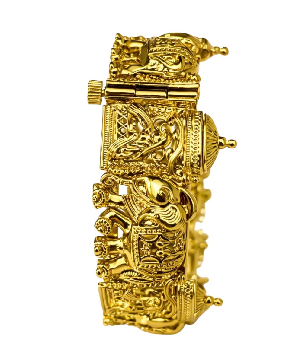 Swara Creations Gold Plated Stylish Kada Bangles SKU(412)