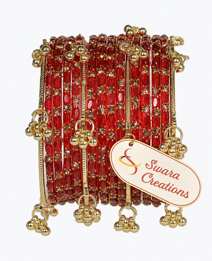 Swara Creations Kashmiri Ghungroo Raindrop Bangles SKU(417)