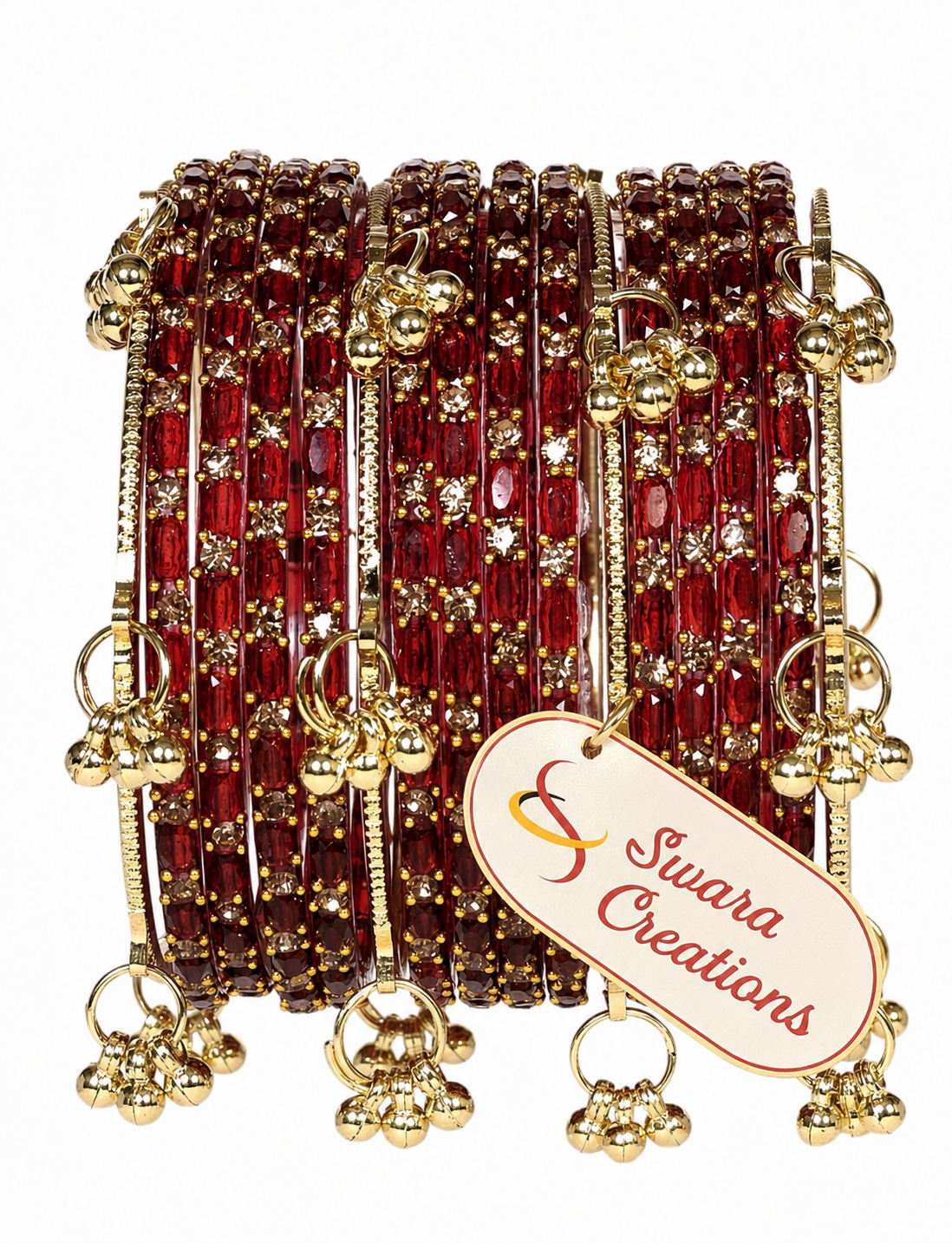 Swara Creations Kashmiri Ghungroo Raindrop Bangles SKU(417)