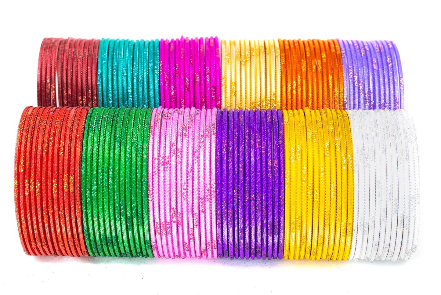 Golden Dots Multicolor Metal Bangle Set